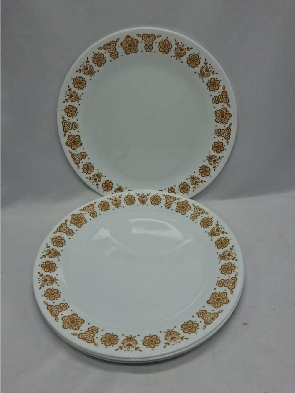 Vintage Corelle "Butterfly Gold" Dinner Plates - Set of 5- 10.25" -